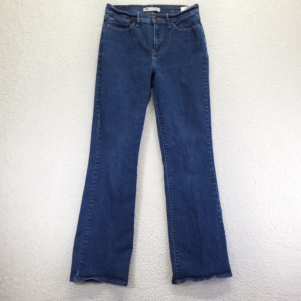 Levis 512 Perfectly Slimming Bootcut Jeans Womens 8M‎ W29 L32 Dark Wash Indigo